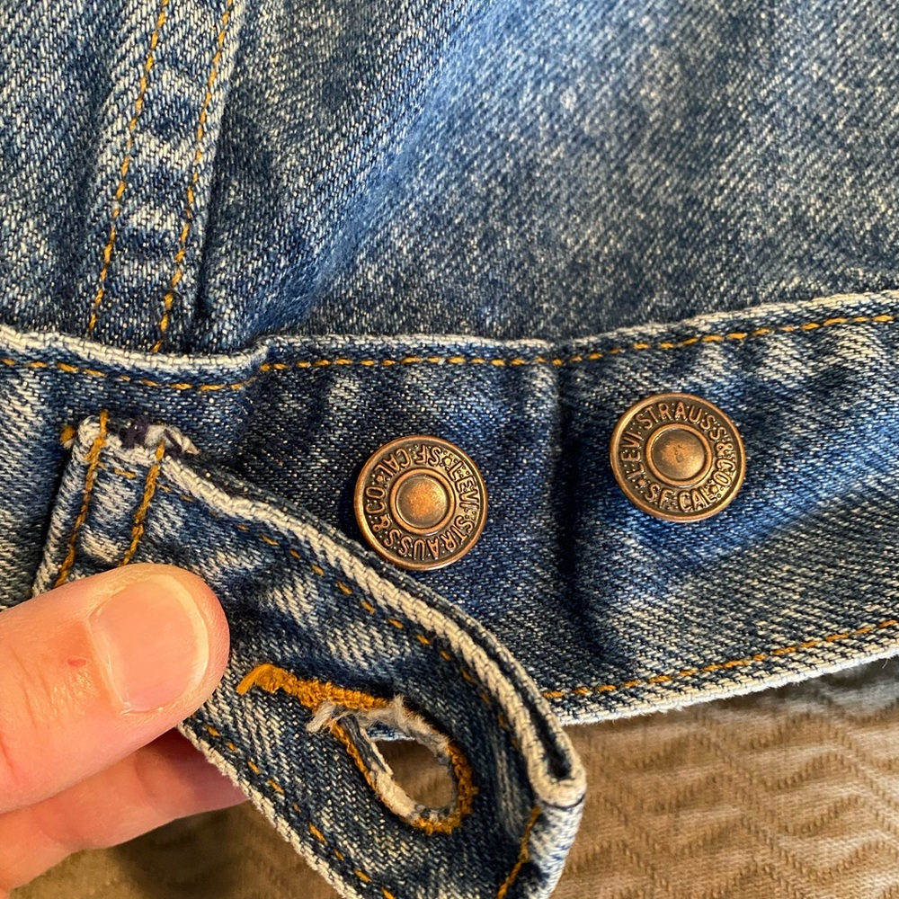 Levi’s type 3 denim Trucker jacket Vintage 80’s women’s M red tab “R” 57508 0218 - Picture 11 of 12